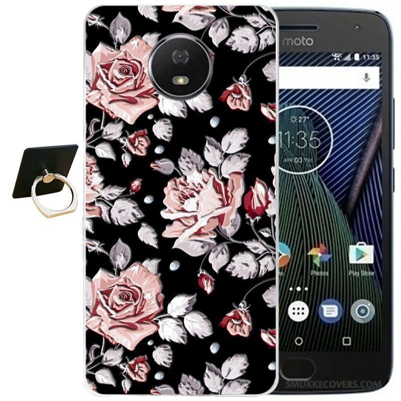 Etui Moto G5 Plus Blød Telefonvind, Cover Moto G5 Plus Cartoon Lyserød