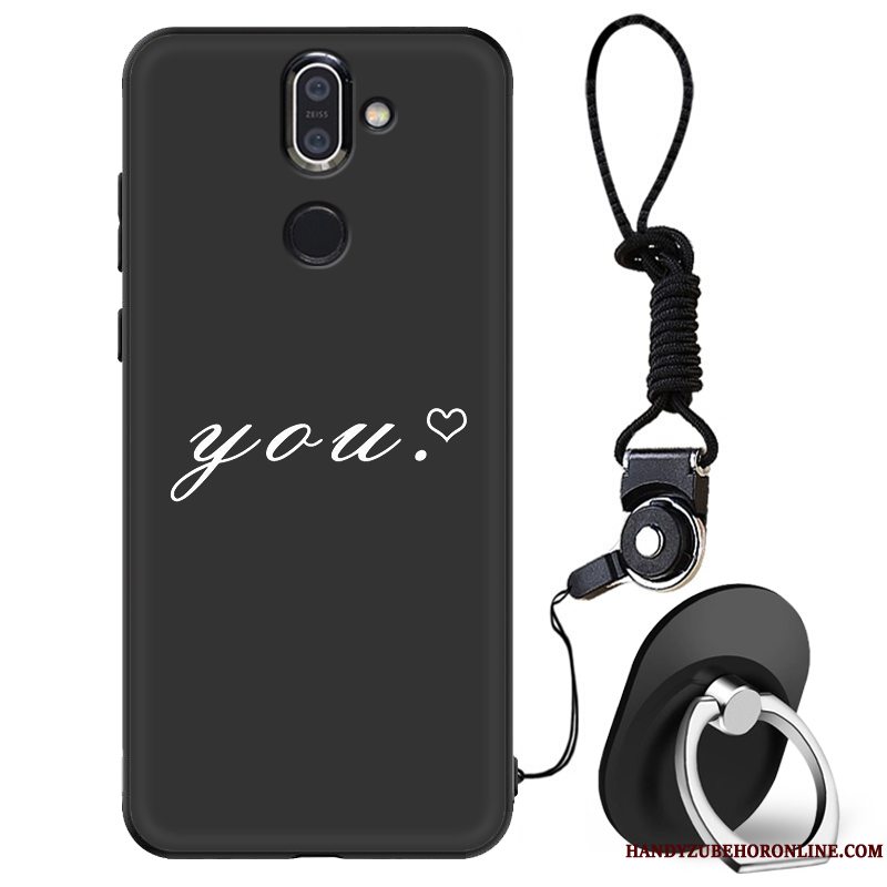 Etui Nokia 7 Plus Tasker Trend Anti-fald, Cover Nokia 7 Plus Silikone Telefonsort