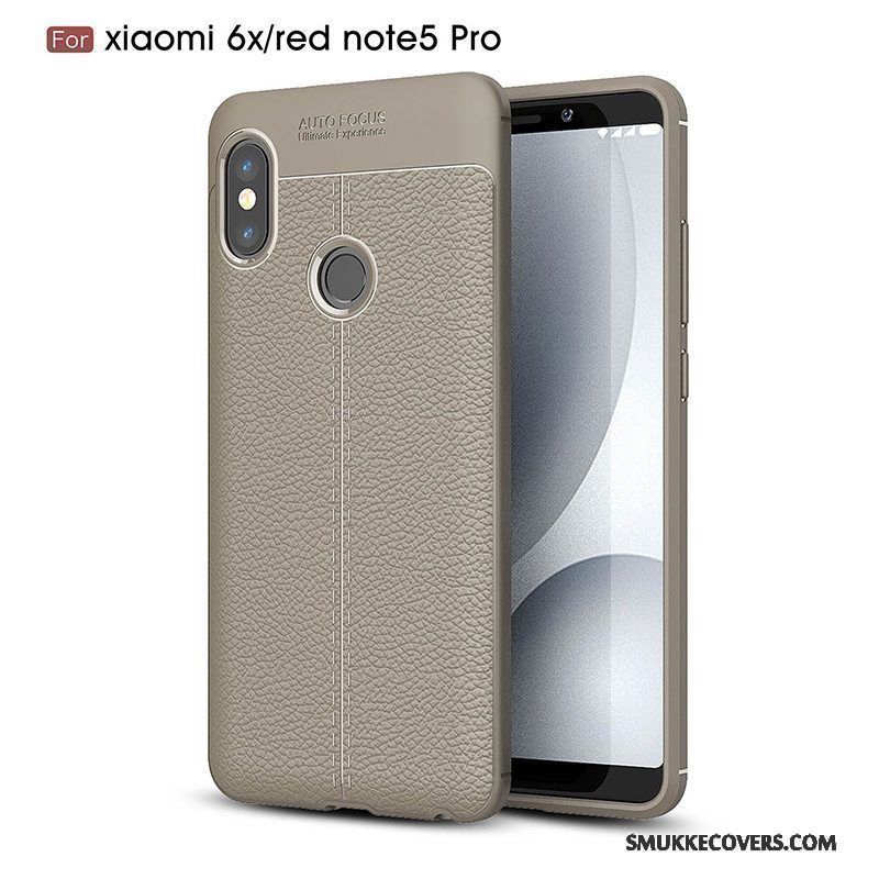 Etui Redmi Note 5 Pro Tasker Ny Sort, Cover Redmi Note 5 Pro Silikone Rød Lille Sektion