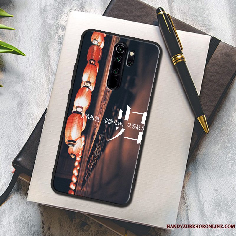 Etui Redmi Note 8 Pro Kreativ Anti-fald Wealth, Cover Redmi Note 8 Pro Malet Rød Telefon