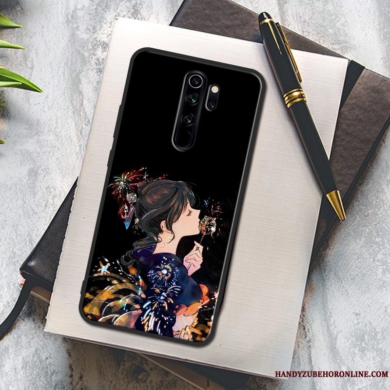 Etui Redmi Note 8 Pro Kreativ Anti-fald Wealth, Cover Redmi Note 8 Pro Malet Rød Telefon