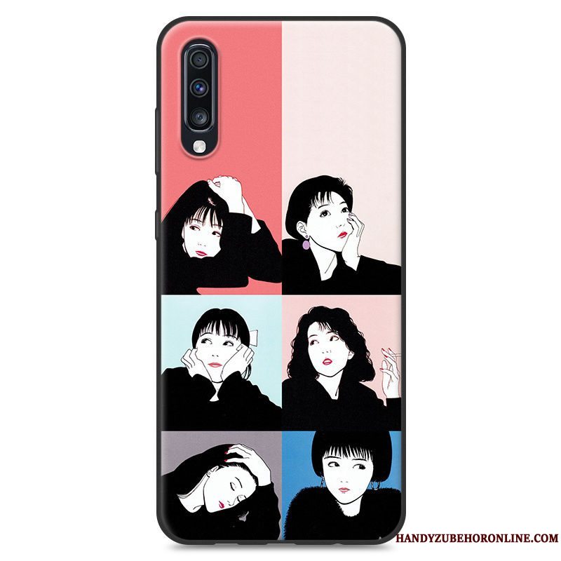 Etui Samsung Galaxy A70 Blød Gul Elskeren, Cover Samsung Galaxy A70 Kreativ Telefonaf Personlighed