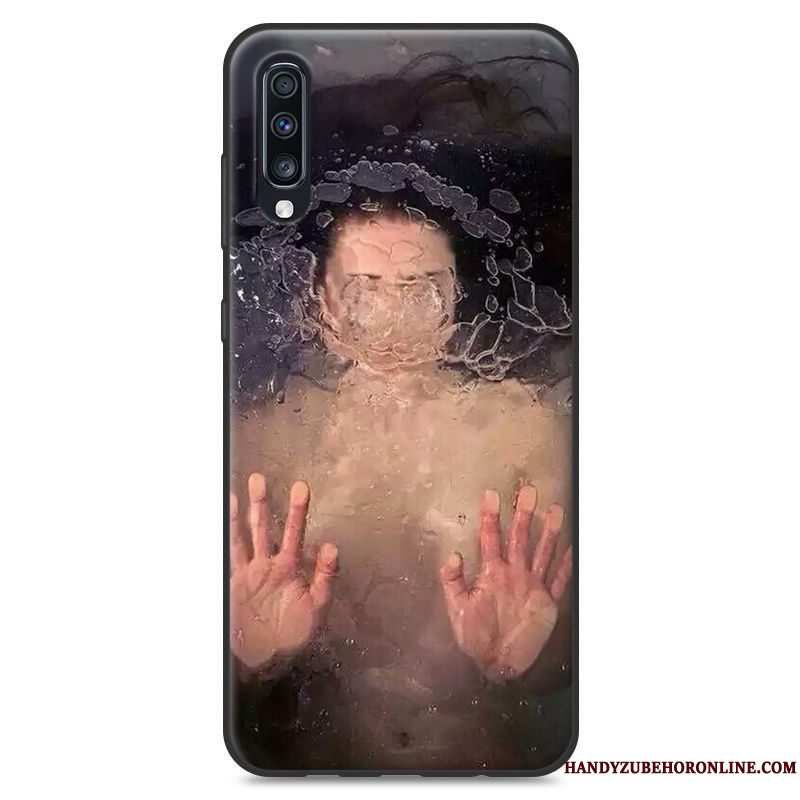 Etui Samsung Galaxy A70 Blød Gul Elskeren, Cover Samsung Galaxy A70 Kreativ Telefonaf Personlighed