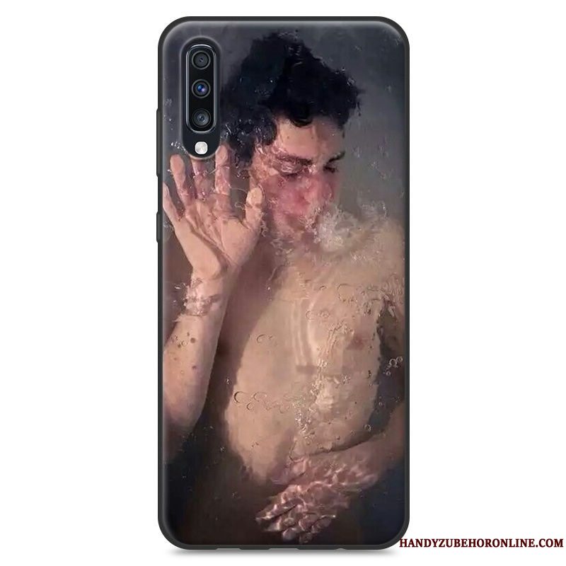 Etui Samsung Galaxy A70 Blød Gul Elskeren, Cover Samsung Galaxy A70 Kreativ Telefonaf Personlighed