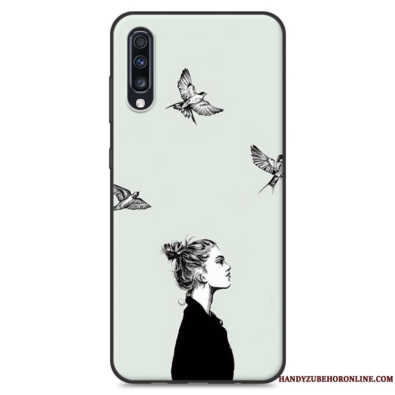 Etui Samsung Galaxy A70 Blød Gul Elskeren, Cover Samsung Galaxy A70 Kreativ Telefonaf Personlighed