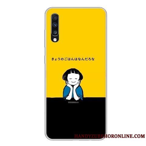 Etui Samsung Galaxy A70 Kreativ Anti-fald Vind, Cover Samsung Galaxy A70 Cartoon Telefongrøn