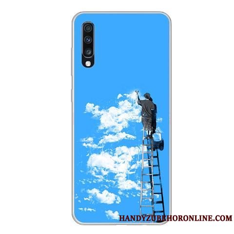 Etui Samsung Galaxy A70 Kreativ Anti-fald Vind, Cover Samsung Galaxy A70 Cartoon Telefongrøn