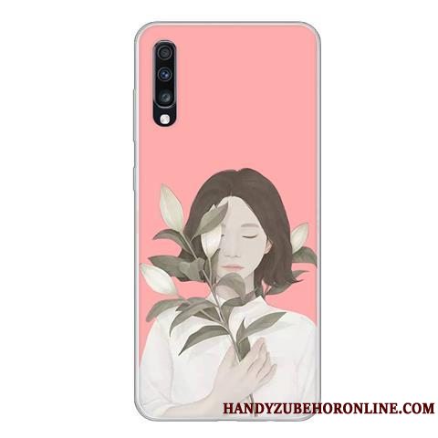 Etui Samsung Galaxy A70 Kreativ Anti-fald Vind, Cover Samsung Galaxy A70 Cartoon Telefongrøn