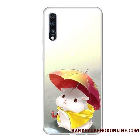 Etui Samsung Galaxy A70 Kreativ Anti-fald Vind, Cover Samsung Galaxy A70 Cartoon Telefongrøn