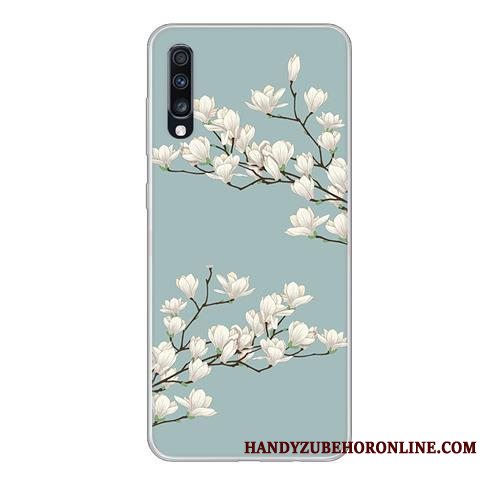 Etui Samsung Galaxy A70 Kreativ Anti-fald Vind, Cover Samsung Galaxy A70 Cartoon Telefongrøn