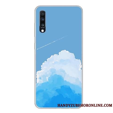 Etui Samsung Galaxy A70 Kreativ Anti-fald Vind, Cover Samsung Galaxy A70 Cartoon Telefongrøn