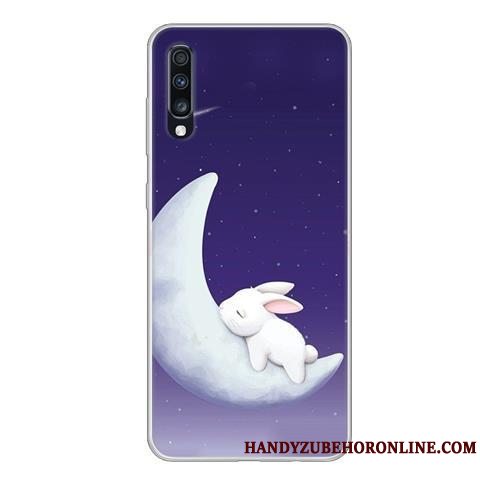 Etui Samsung Galaxy A70 Kreativ Anti-fald Vind, Cover Samsung Galaxy A70 Cartoon Telefongrøn