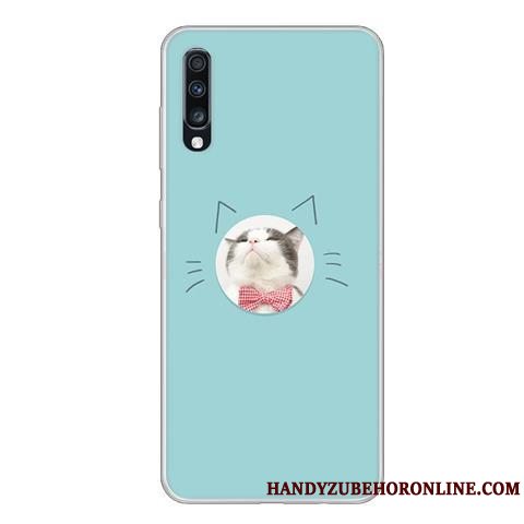 Etui Samsung Galaxy A70 Kreativ Anti-fald Vind, Cover Samsung Galaxy A70 Cartoon Telefongrøn