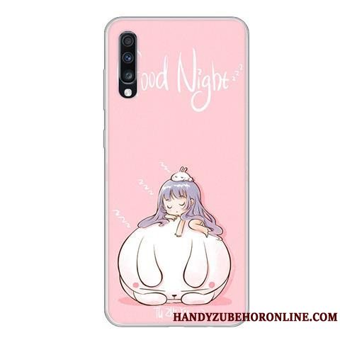 Etui Samsung Galaxy A70 Kreativ Anti-fald Vind, Cover Samsung Galaxy A70 Cartoon Telefongrøn