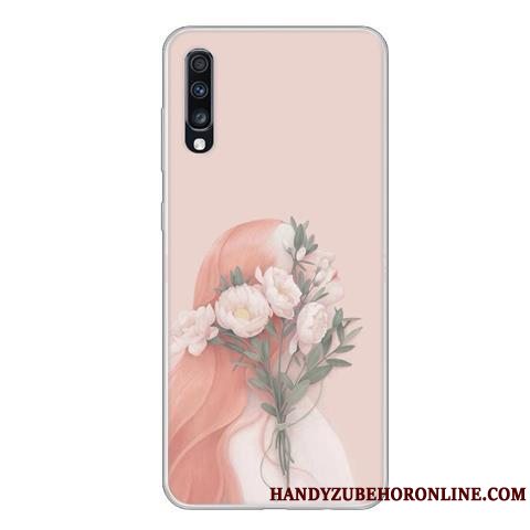 Etui Samsung Galaxy A70 Kreativ Anti-fald Vind, Cover Samsung Galaxy A70 Cartoon Telefongrøn