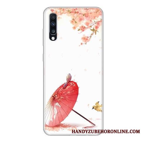 Etui Samsung Galaxy A70 Kreativ Anti-fald Vind, Cover Samsung Galaxy A70 Cartoon Telefongrøn