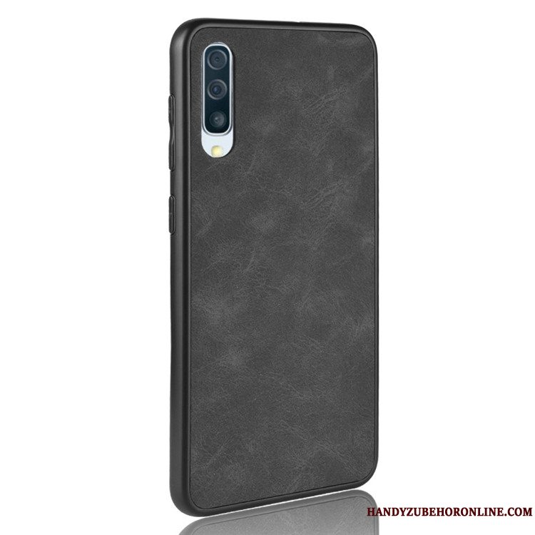 Etui Samsung Galaxy A70 Tasker Anti-fald Telefon, Cover Samsung Galaxy A70 Vintage Blå