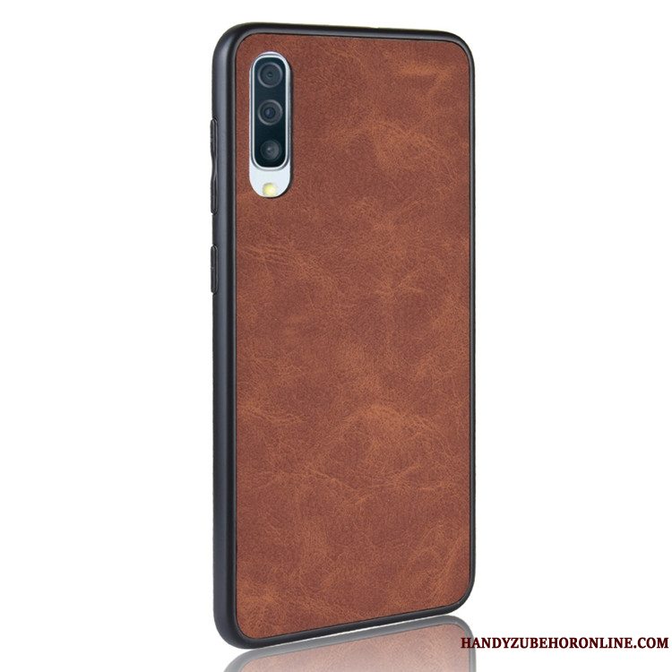 Etui Samsung Galaxy A70 Tasker Anti-fald Telefon, Cover Samsung Galaxy A70 Vintage Blå