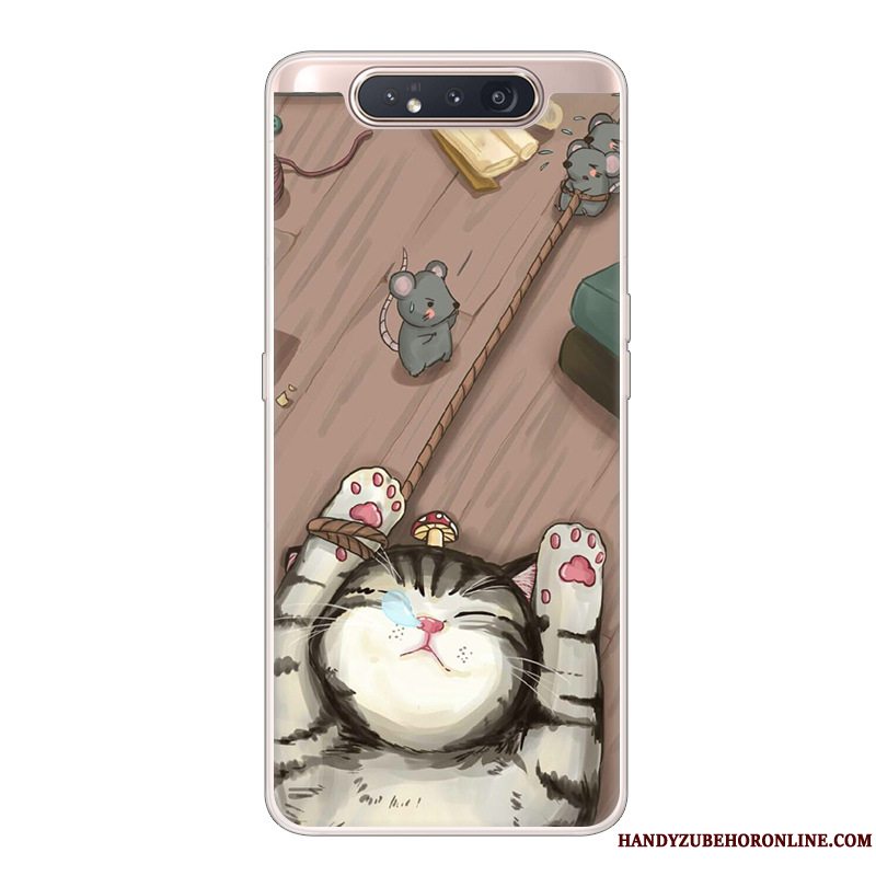 Etui Samsung Galaxy A80 Kreativ Trend Af Personlighed, Cover Samsung Galaxy A80 Cartoon Anti-fald Sort