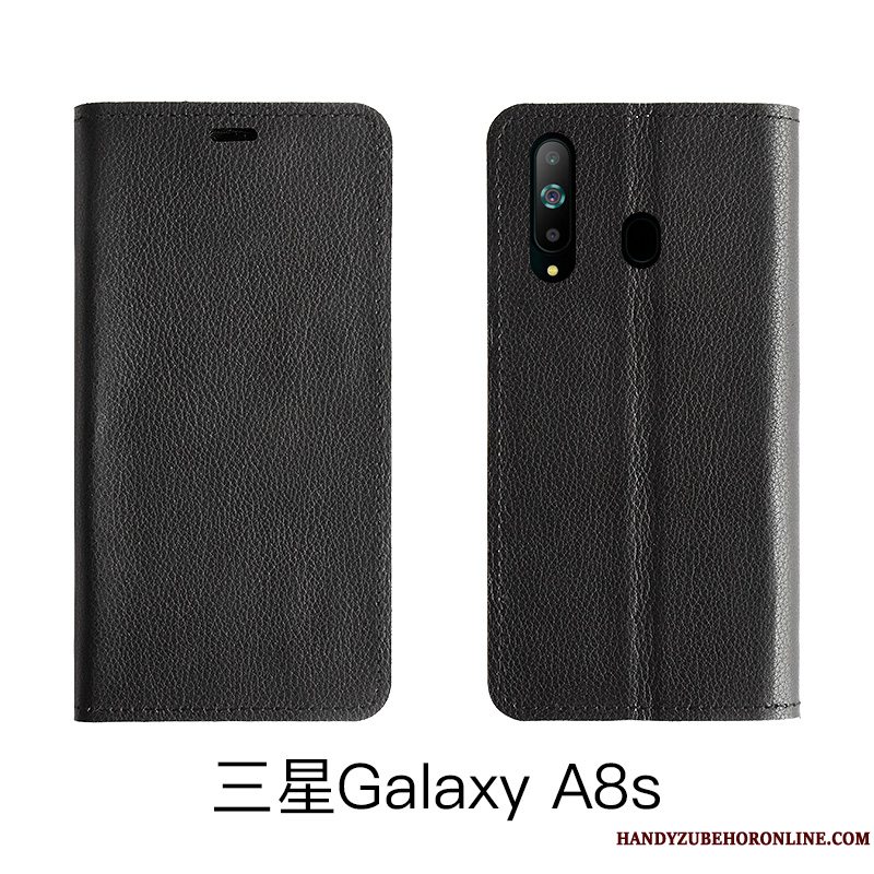 Etui Samsung Galaxy A8s Tasker Anti-fald Telefon, Cover Samsung Galaxy A8s Beskyttelse Rød Cow