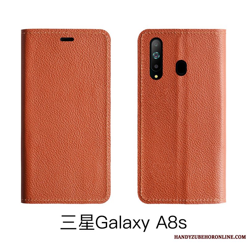 Etui Samsung Galaxy A8s Tasker Anti-fald Telefon, Cover Samsung Galaxy A8s Beskyttelse Rød Cow