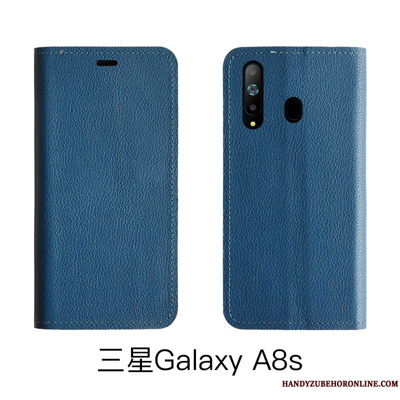 Etui Samsung Galaxy A8s Tasker Anti-fald Telefon, Cover Samsung Galaxy A8s Beskyttelse Rød Cow