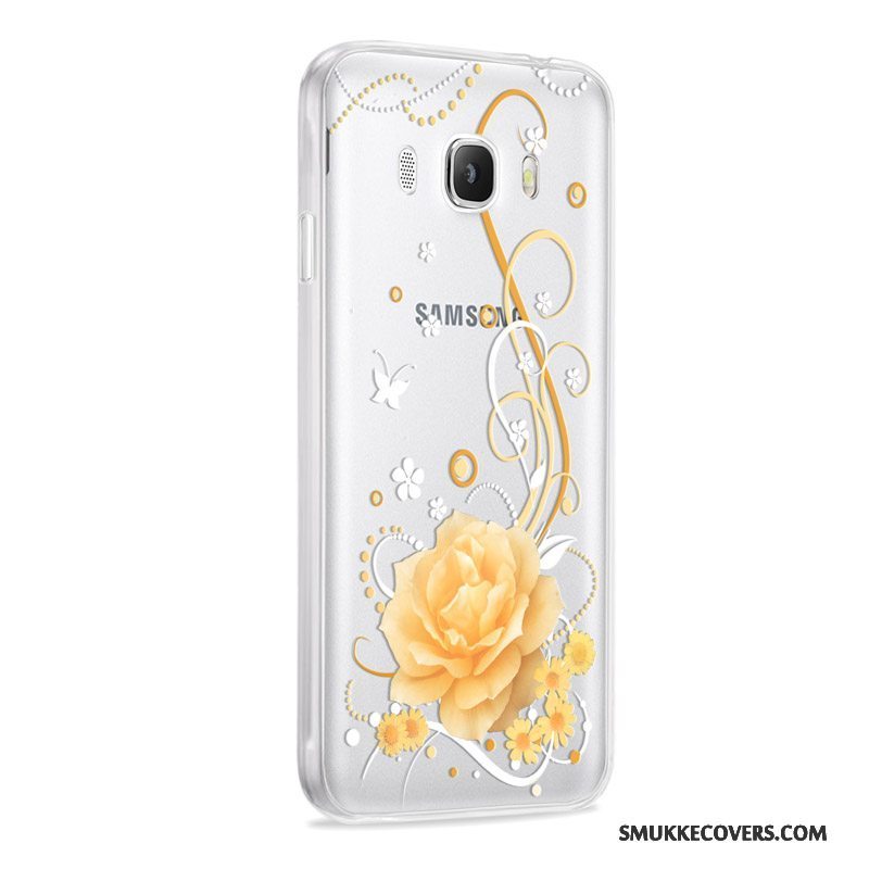 Etui Samsung Galaxy J7 2016 Blød Anti-fald Lyserød, Cover Samsung Galaxy J7 2016 Beskyttelse Telefongrå