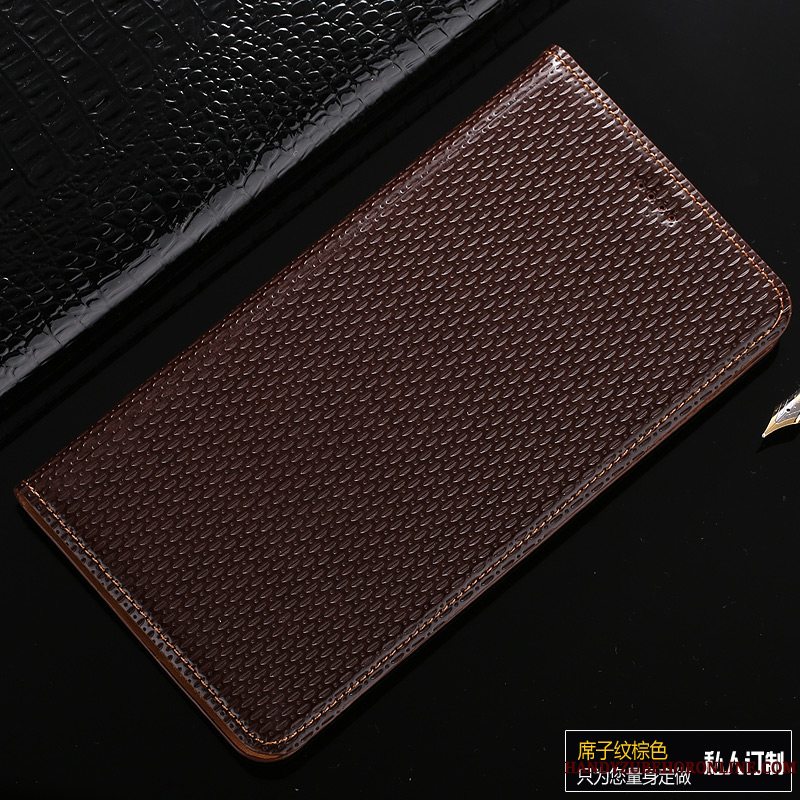 Etui Samsung Galaxy Note 10 Lite Folio Mønster Anti-fald, Cover Samsung Galaxy Note 10 Lite Læder Brun Telefon