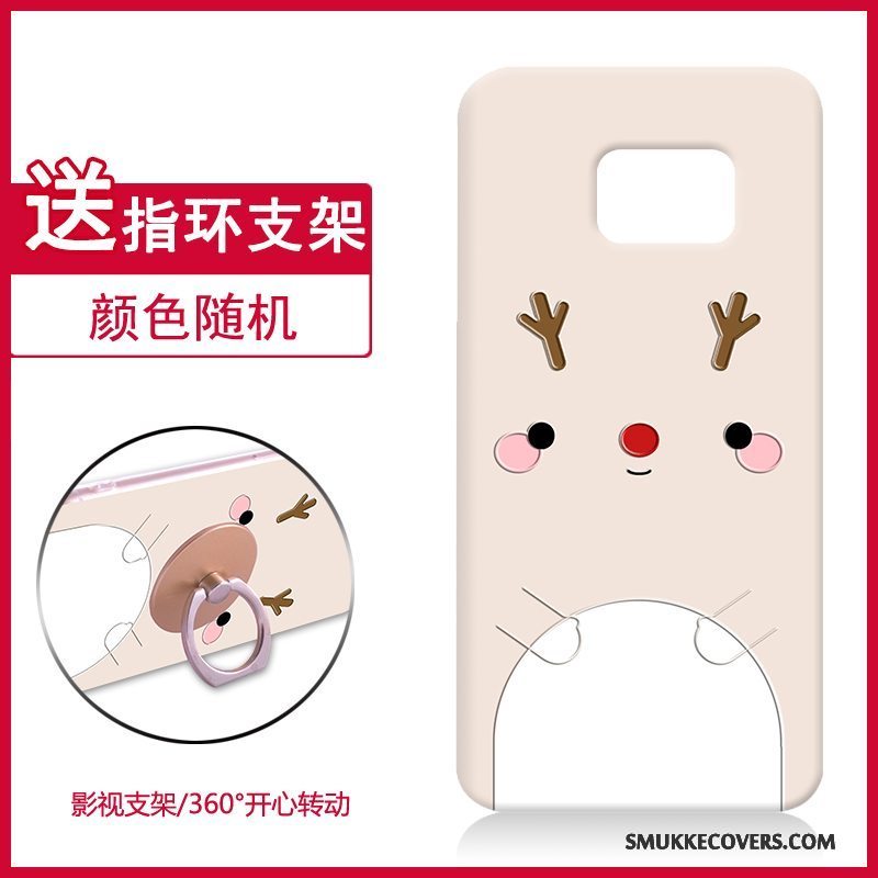 Etui Samsung Galaxy S7 Edge Cartoon Khaki Anti-fald, Cover Samsung Galaxy S7 Edge Blød Hård Telefon