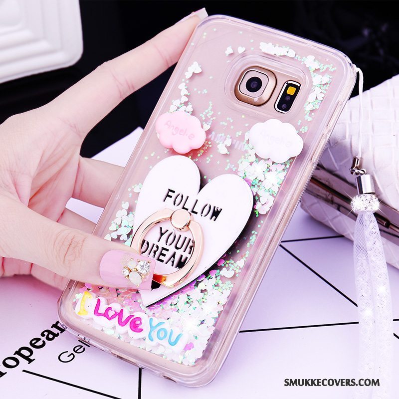 Etui Samsung Galaxy S7 Edge Silikone Anti-fald Lilla, Cover Samsung Galaxy S7 Edge Cartoon Telefonquicksand