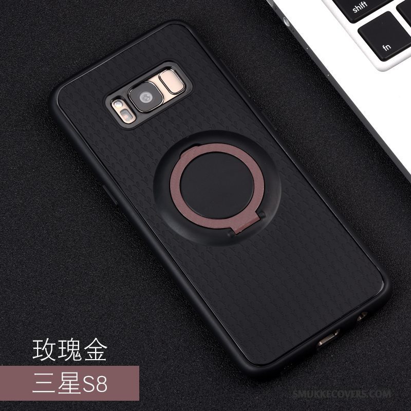 Etui Samsung Galaxy S8 Blød Ring Telefon, Cover Samsung Galaxy S8 Silikone Magnetisk Sort