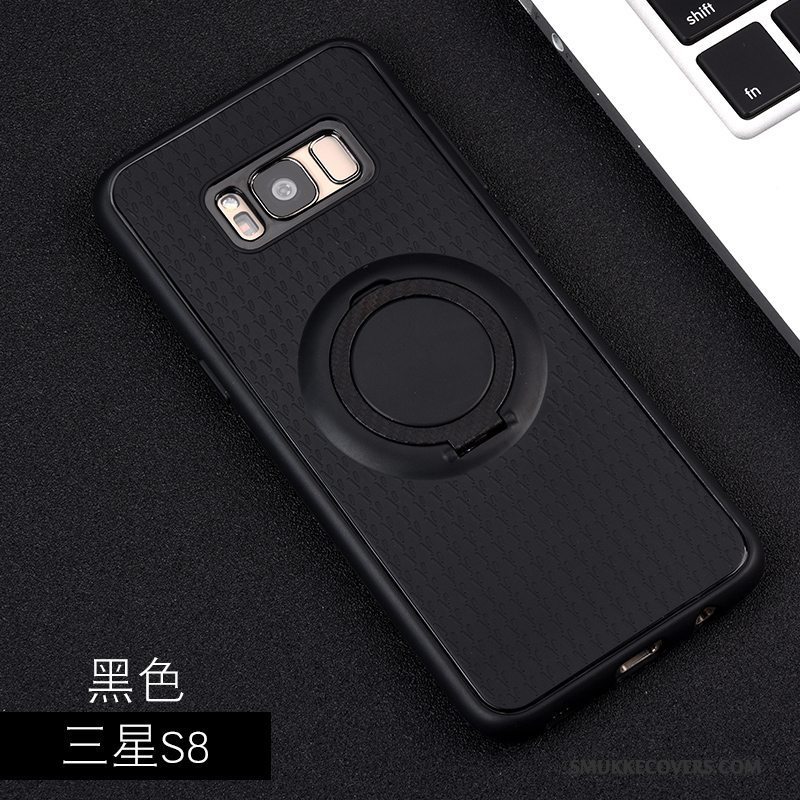 Etui Samsung Galaxy S8 Blød Ring Telefon, Cover Samsung Galaxy S8 Silikone Magnetisk Sort