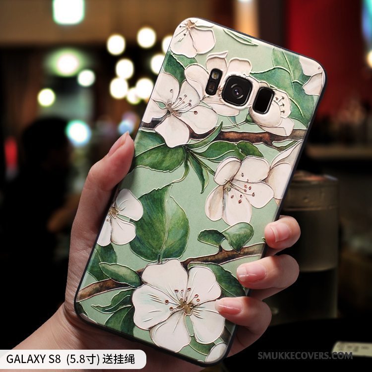 Etui Samsung Galaxy S8 Kreativ Telefonhængende Ornamenter, Cover Samsung Galaxy S8 Blød Af Personlighed Mørkeblå