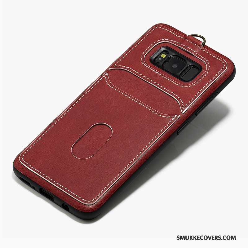 Etui Samsung Galaxy S8 Tasker Telefonbagdæksel, Cover Samsung Galaxy S8 Læder