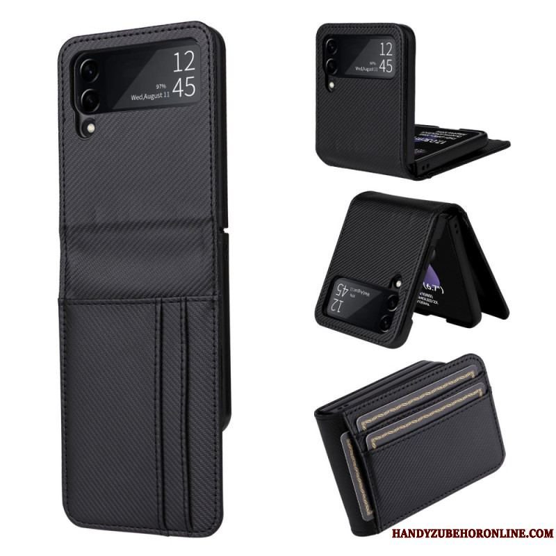 Etui Samsung Galaxy Z Flip 4 Flip Cover Retro Kortholder I Lædereffekt