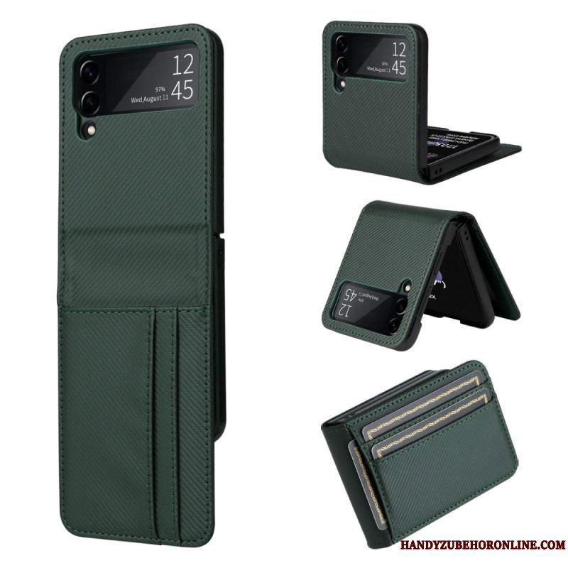 Etui Samsung Galaxy Z Flip 4 Flip Cover Retro Kortholder I Lædereffekt