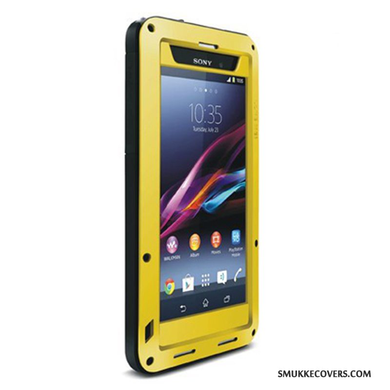 Etui Sony Xperia Z1 Beskyttelse Tre Forsvar Hvid, Cover Sony Xperia Z1 Tasker Sølv Telefon