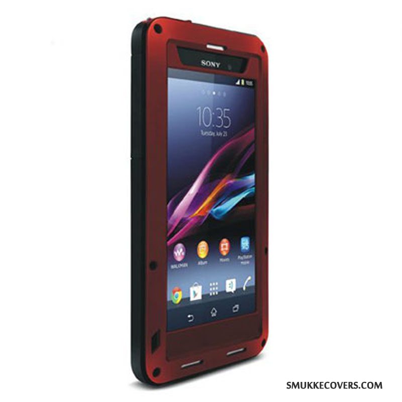 Etui Sony Xperia Z1 Beskyttelse Tre Forsvar Hvid, Cover Sony Xperia Z1 Tasker Sølv Telefon