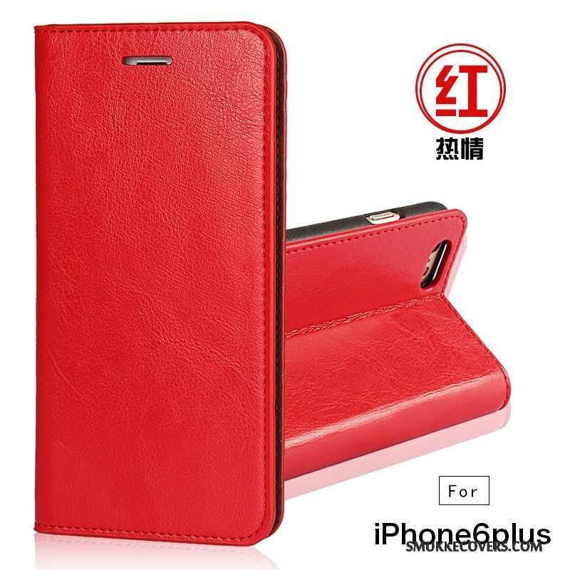 Etui iPhone 6/6s Plus Beskyttelse Telefonbrun, Cover iPhone 6/6s Plus Læder Anti-fald