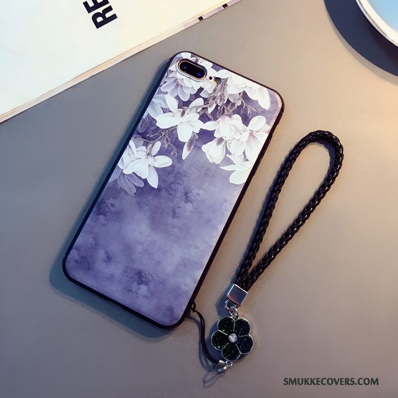 Etui iPhone 8 Plus Blød Anti-fald Telefon, Cover iPhone 8 Plus Tasker Hængende Ornamenter Kunst