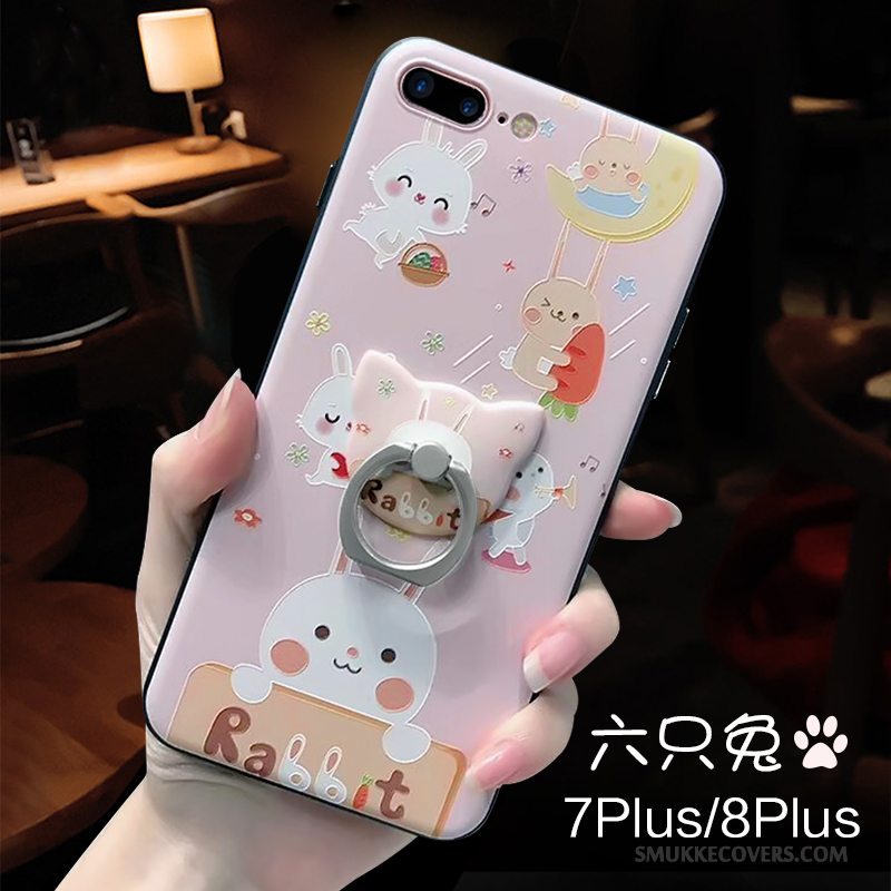 Etui iPhone 8 Plus Silikone Blå Ny, Cover iPhone 8 Plus Cartoon Telefonanti-fald