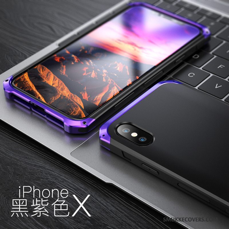 Etui iPhone X Beskyttelse Af Personlighed Anti-fald, Cover iPhone X Kreativ Ny Blå