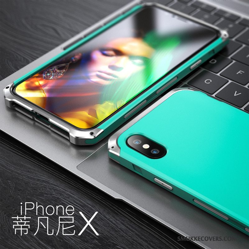 Etui iPhone X Beskyttelse Af Personlighed Anti-fald, Cover iPhone X Kreativ Ny Blå