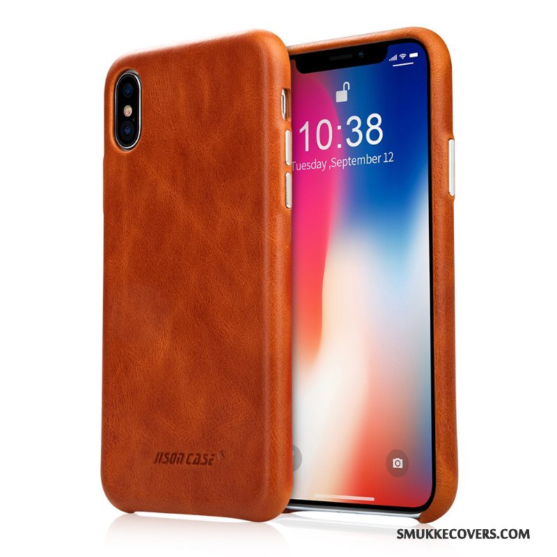 Etui iPhone X Tasker Business Tynd, Cover iPhone X Beskyttelse Orange Ny