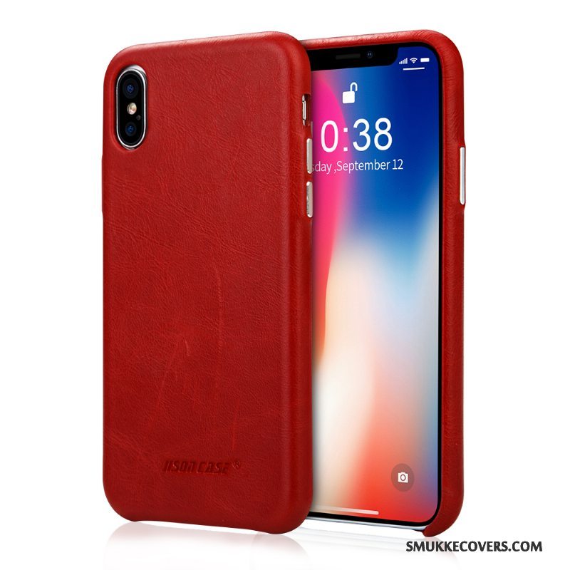 Etui iPhone X Tasker Business Tynd, Cover iPhone X Beskyttelse Orange Ny