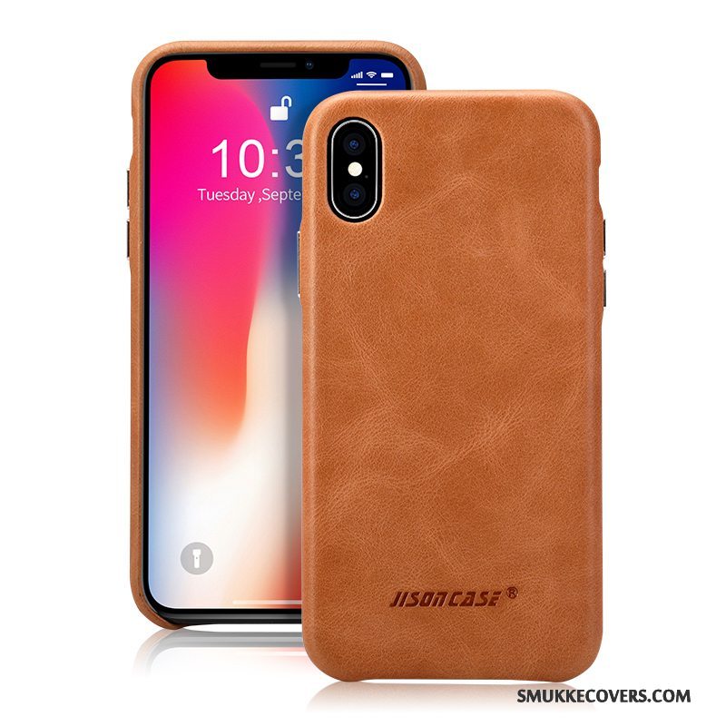 Etui iPhone X Tasker Business Tynd, Cover iPhone X Beskyttelse Orange Ny