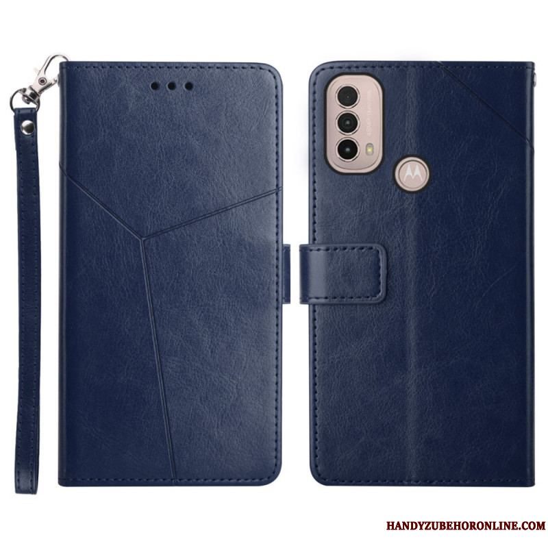 Flip Cover Moto E40 / E30 / E20 Stil Læder Geo Y Design