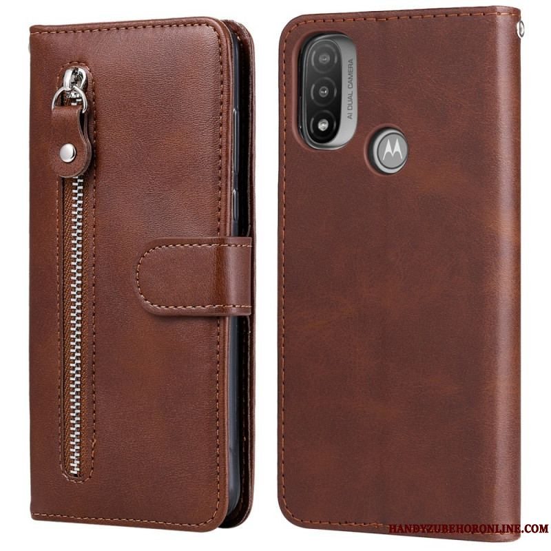 Flip Cover Moto E40 / E30 / E20 Vintage Møntpung