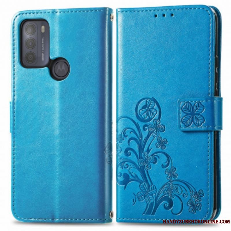 Flip Cover Moto G50 Asiatiske Blomster