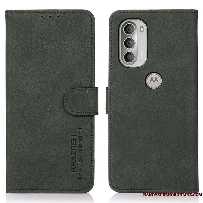 Flip Cover Moto G51 5G Khazneh Fashion Læder Effekt